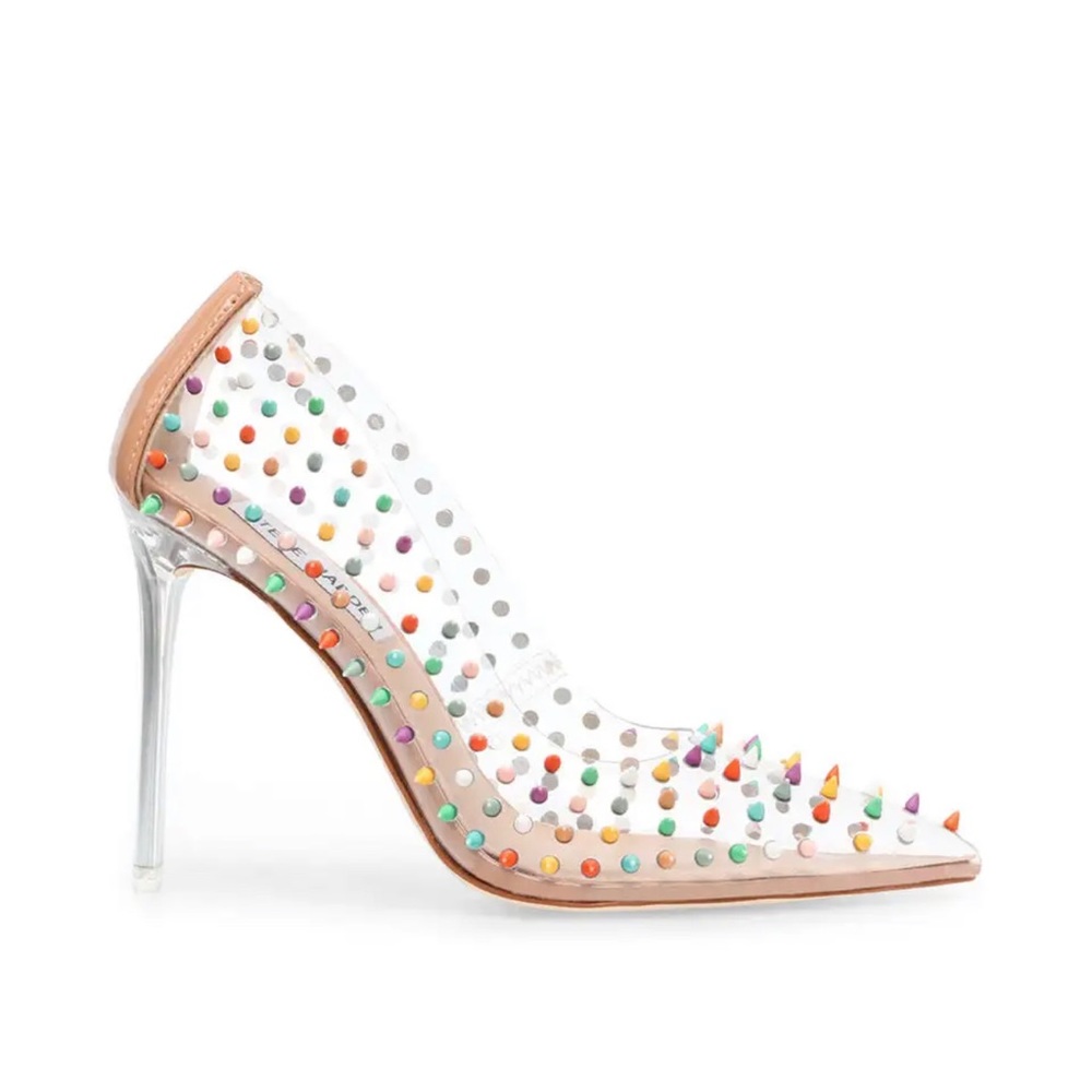 EUC Steve Madden Vala Multicolored Studded Stilettos Size 11 - Picture 1 of 14